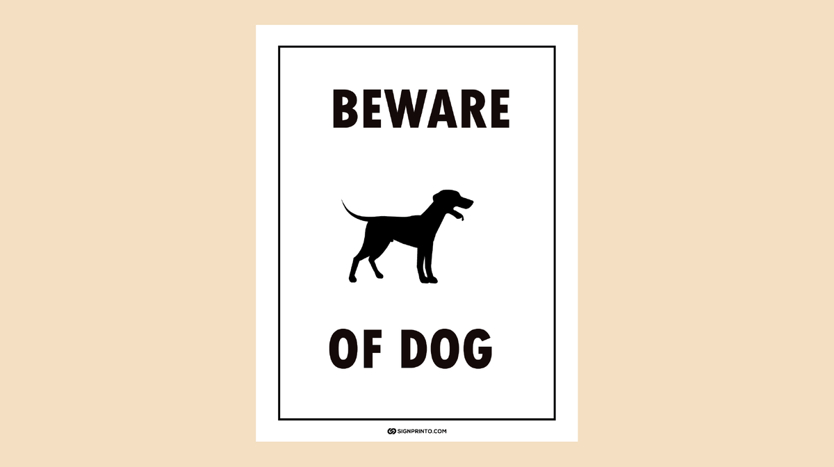 Beware Of Dog Sign