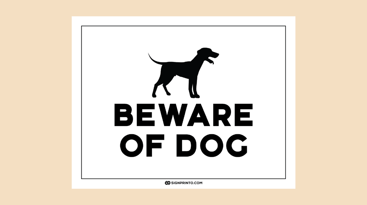 Beware Of Dog Sign