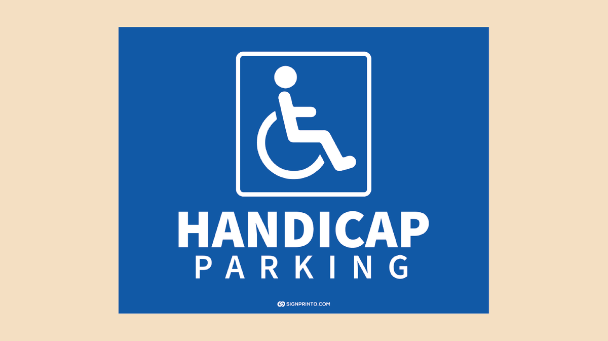 Handicap Parking Sign