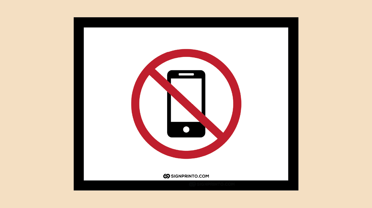 No cell phone sign black col