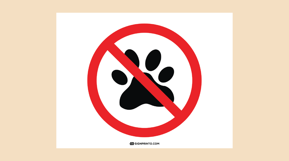 No Pets Allowed Sign