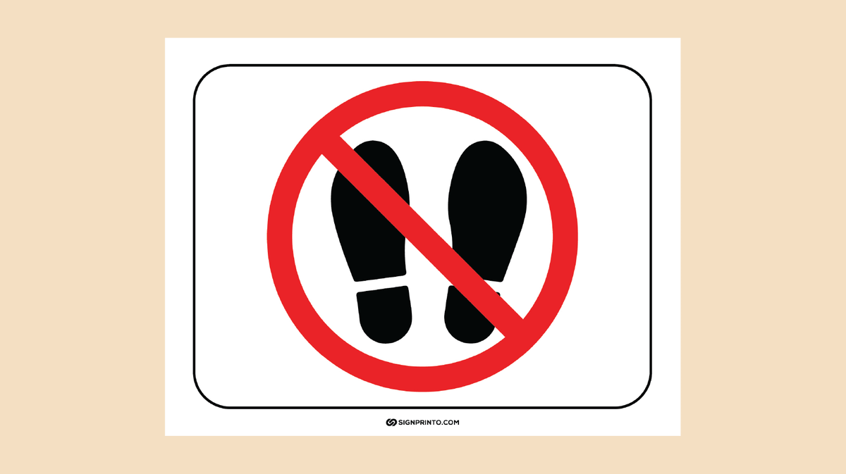Please Remove Your Shoes Sign