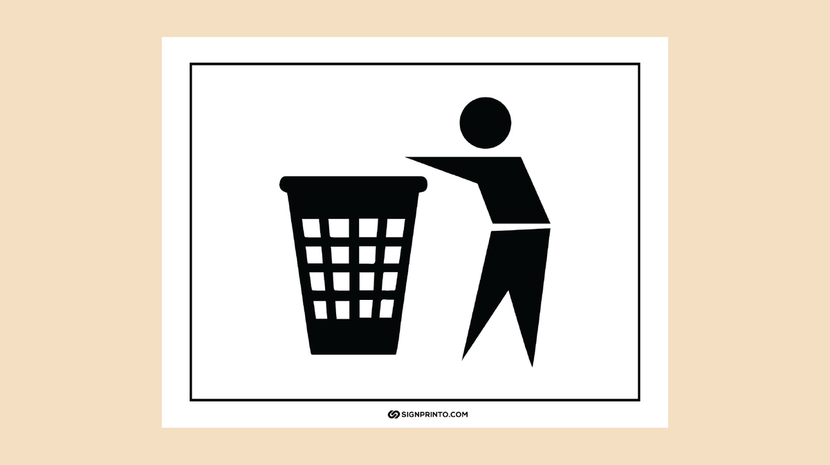 Trash Sign icon