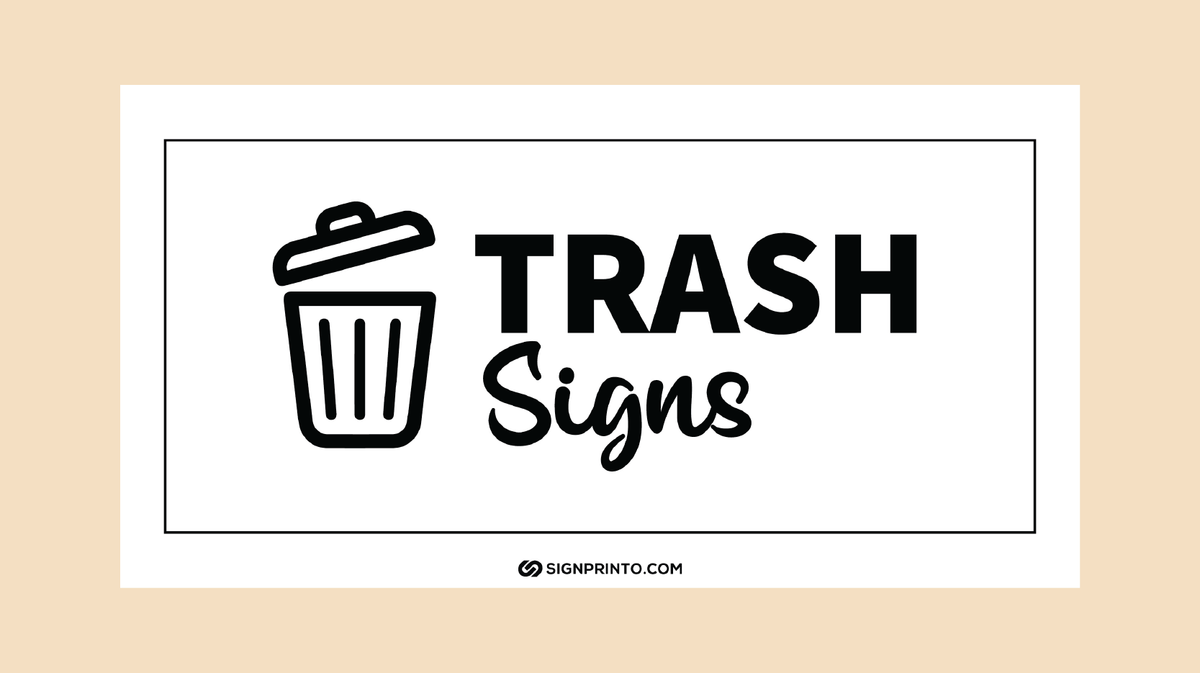 Printable Trash Sign