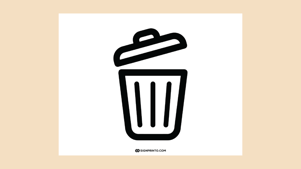 Trash Sign icon