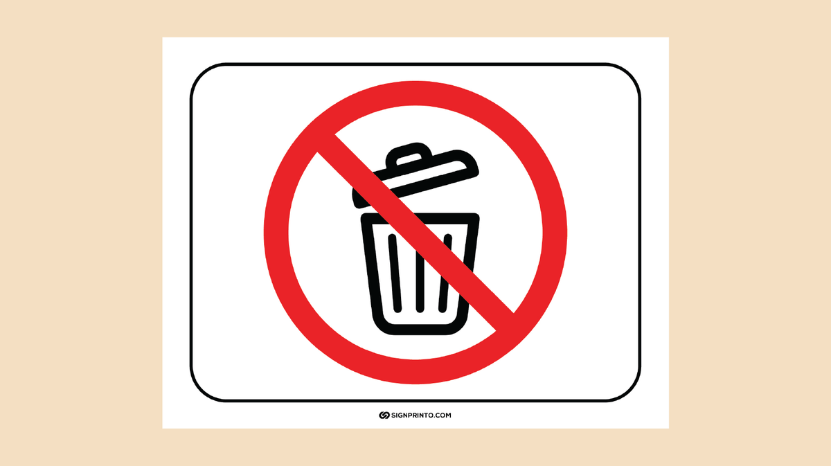 Trash Sign icon