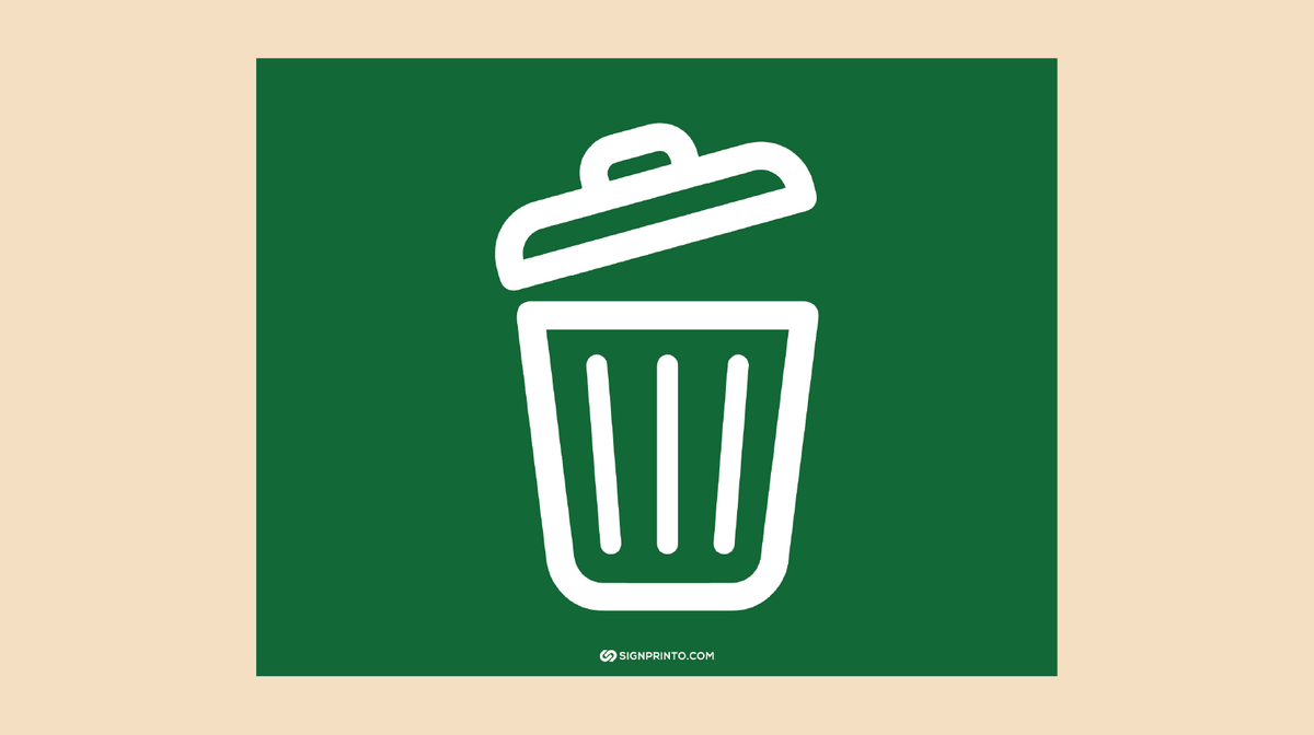 Trash Sign icon