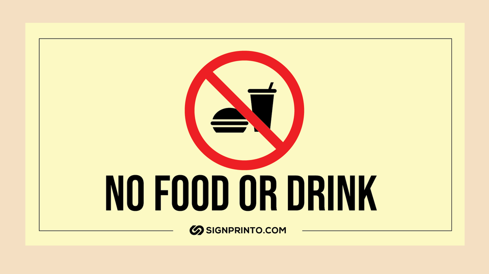 No Food Sign Collection : Food-Free Zone( Download Free Printable PDF )