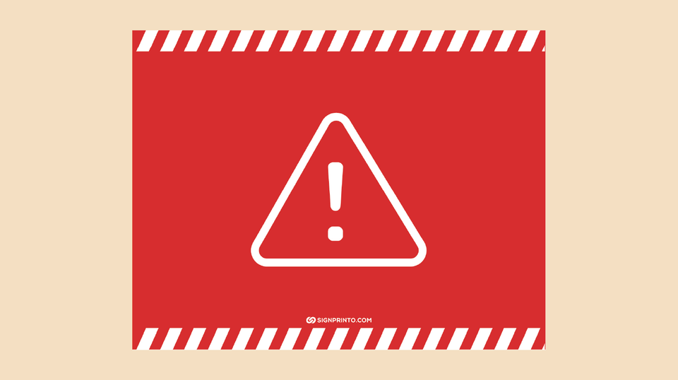 Attention Sign Red Color Symbol Download [ PDF ]