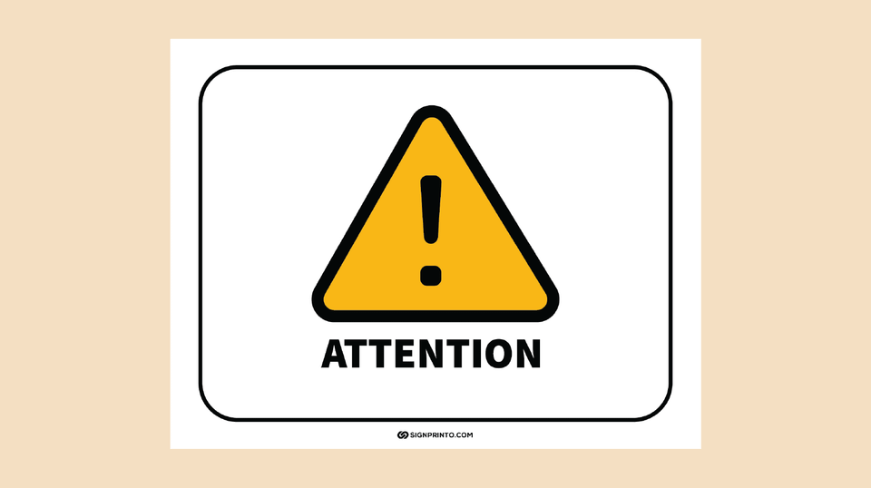 Attention Sign Yellow and Black Color [PDF]