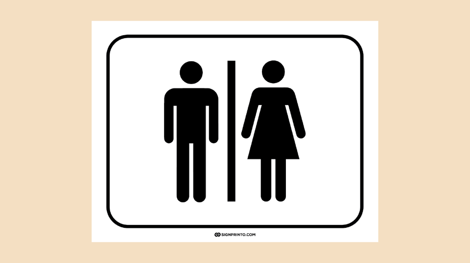 Printable Restroom Sign PDF