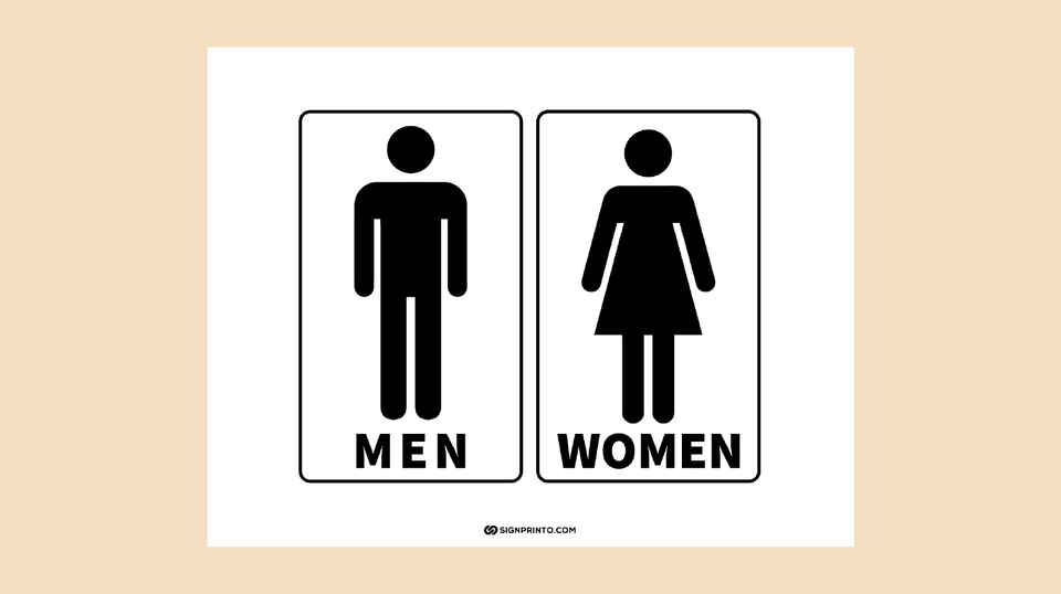Restroom Sign PDF Free Printable