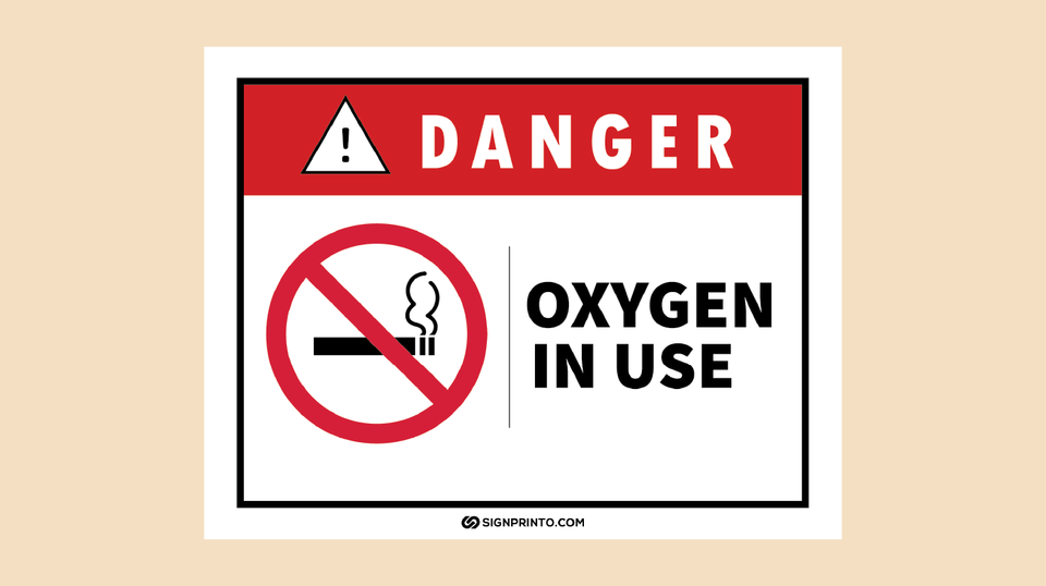 Oxygen In use Sign Free Printable PDF