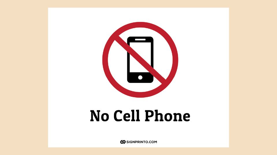 No Cell Phone Sign [Print Ready]