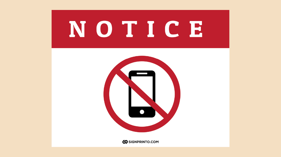 Notice No Cell Phone Sign[PDF]