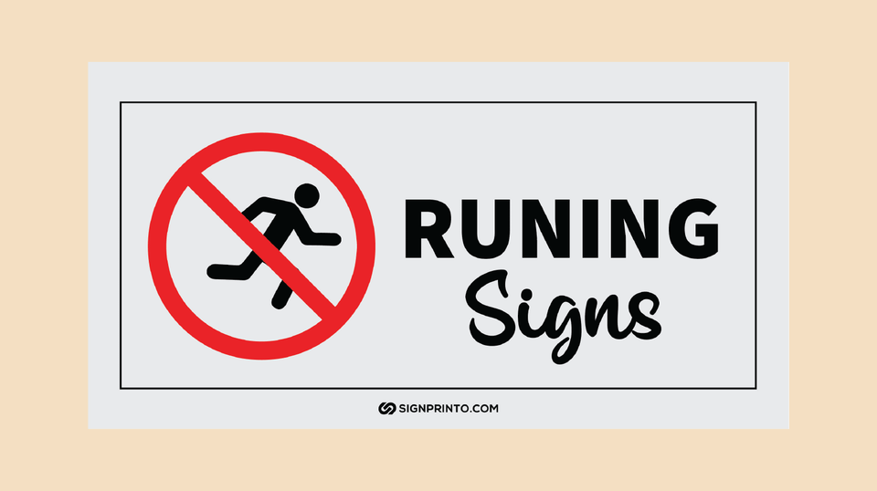 Safety First:  No Running Sign Download – Free Printable PDF