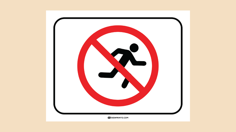 Printable No Running SignSymbol Download PDF