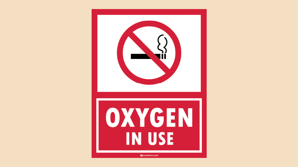 Oxygen In use Sign Download Printable PDF