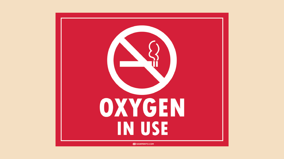 Printable Oxygen In use Sign PDF FREE