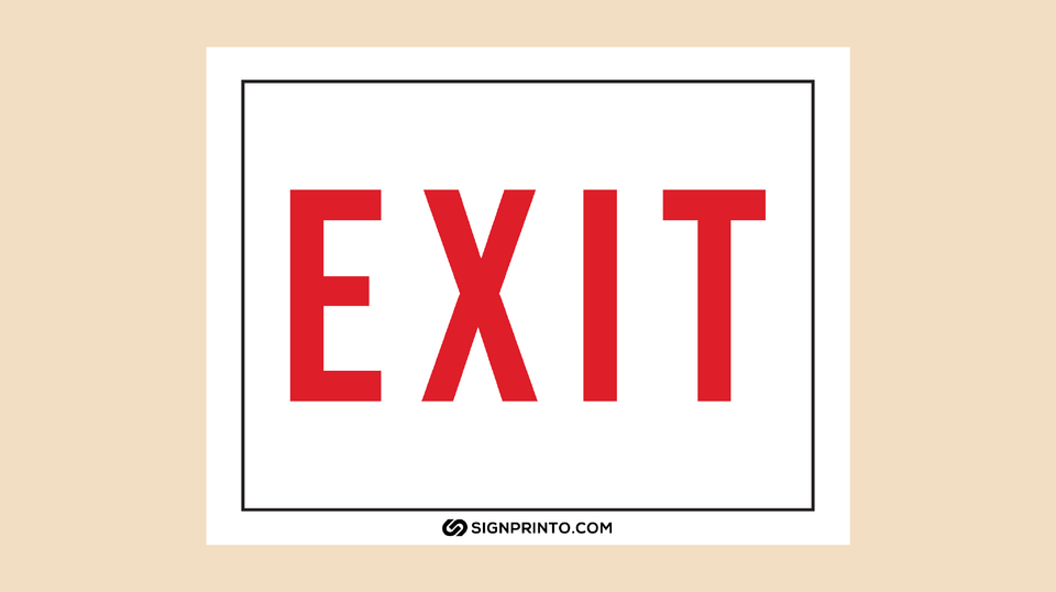 Exit Sign  Download Free PDF