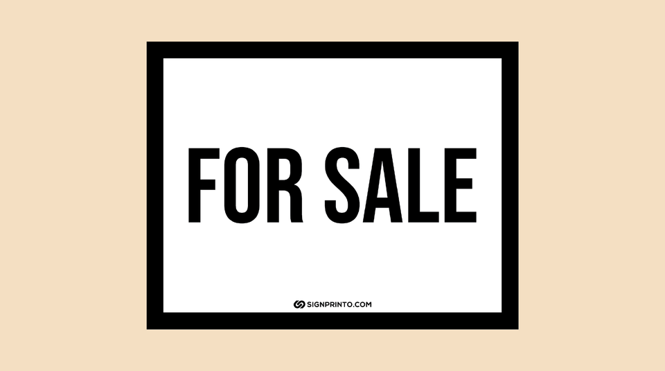 For Sale Sign FREE Printable [PDF]