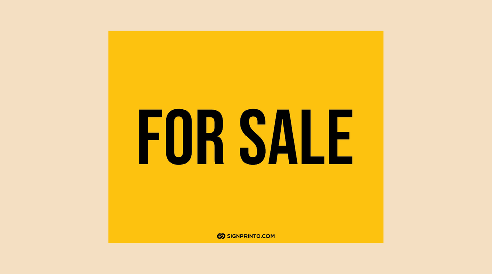 For Sale Sign - Free Printable PDF