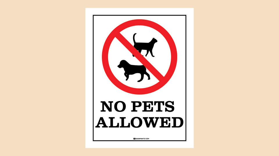 No Pets Allowed FREE printable PDF
