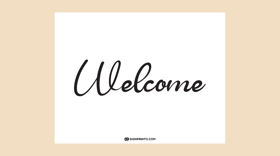 Free Printable Welcome Sign -Download FREE