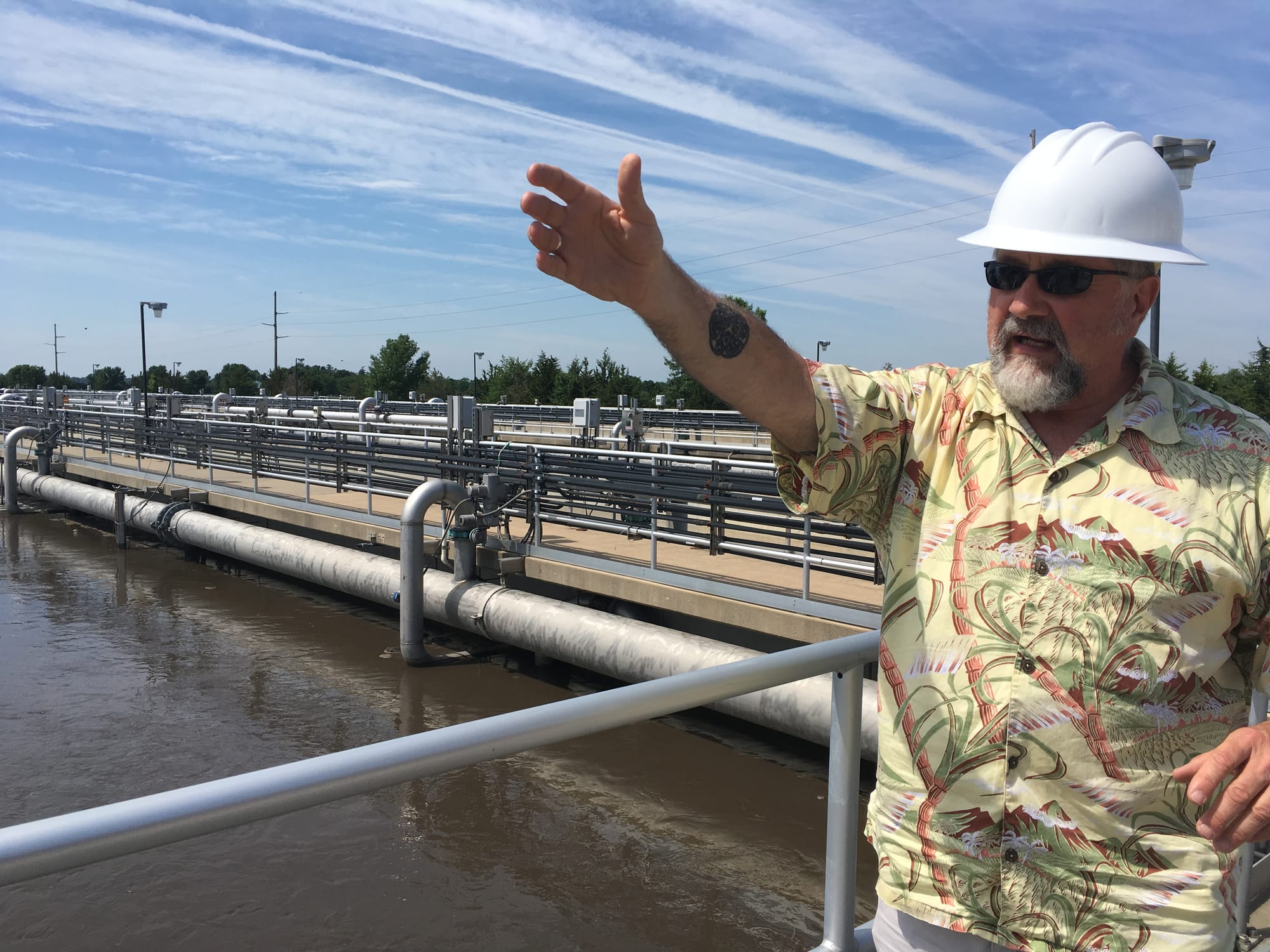 Tim Wilkey, superintendent of the Iowa City Wastewater Treatment plant, describes that plant’s treatment process to IowaWatch on June 24, 2016.