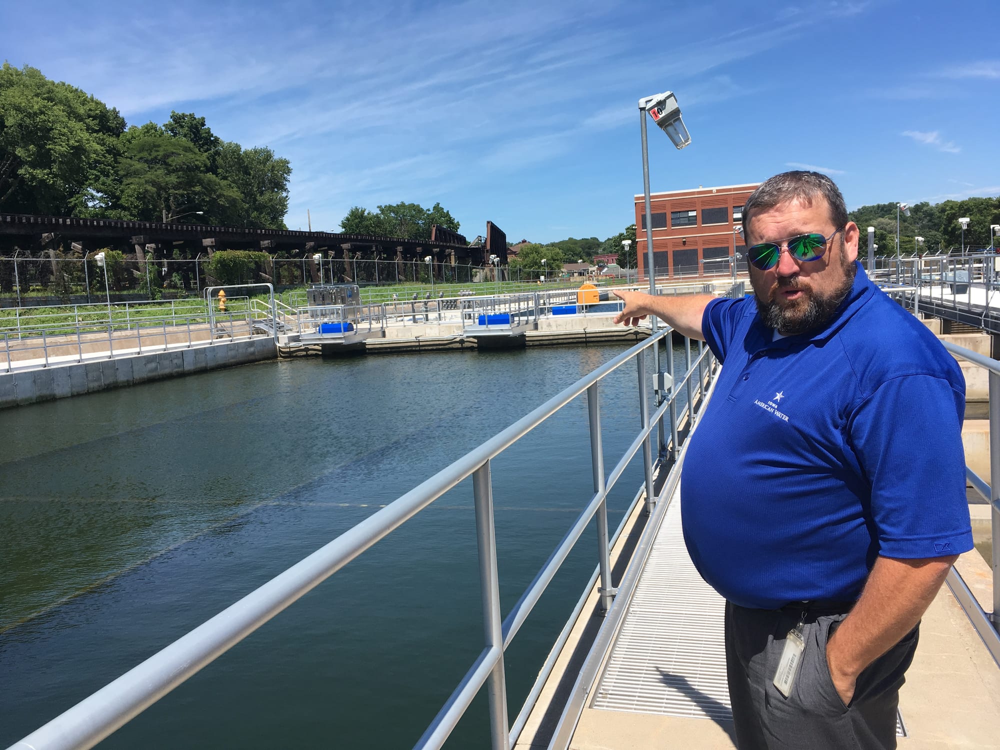 Rich Oswald, superintendent of the East River Station drinking water treatment plant in Davenport, Iowa, discusses the plant’s treatment process in an IowaWatch interview on July 12, 2016.