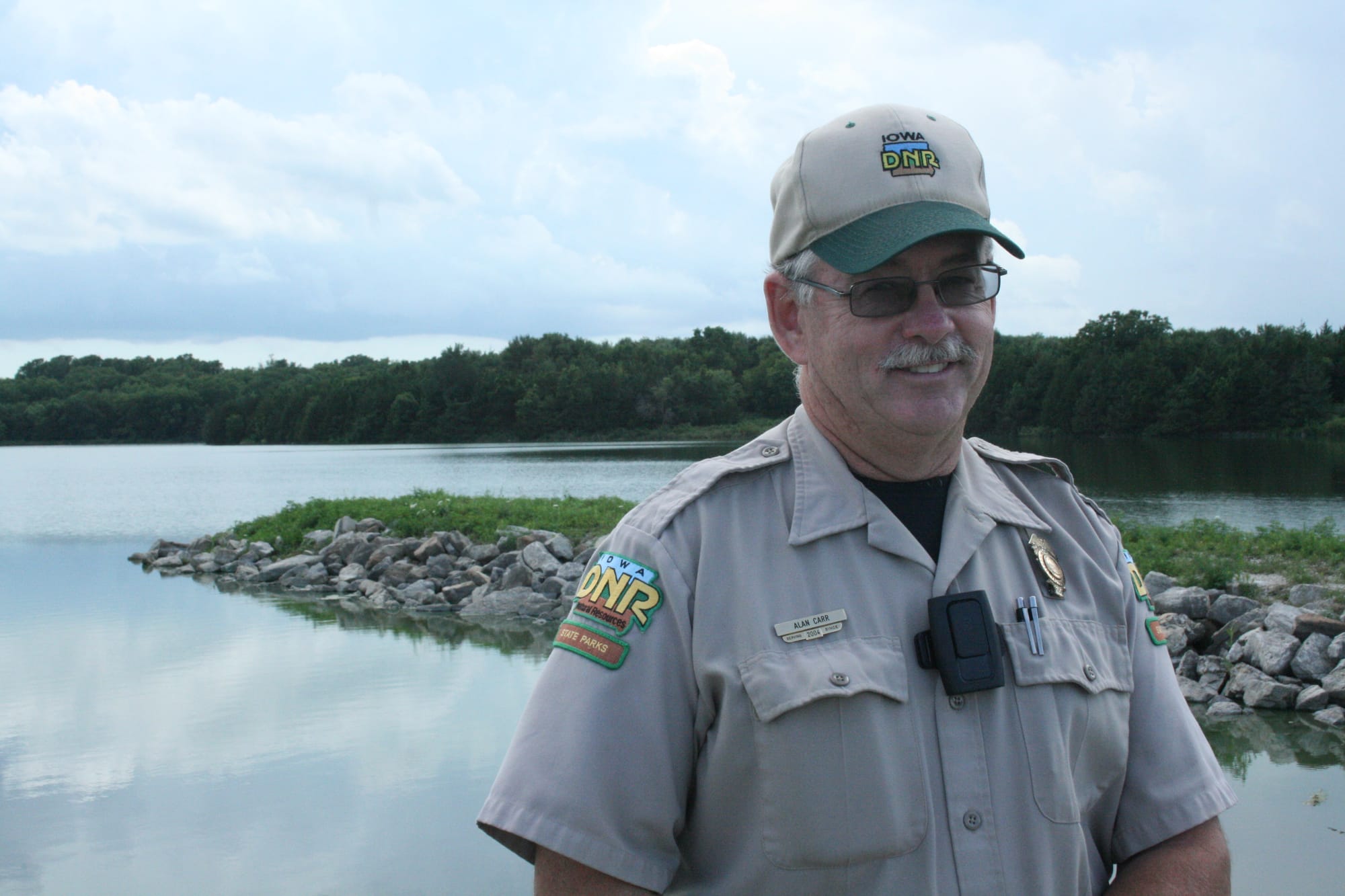 Green Valley State Park gets an algae bloom about once a year, said Park Ranger Alan Carr, pictured on July 31, 2015. But Carr was hopeful restoration efforts on the lake and surrounding watershed could lead to better water quality.