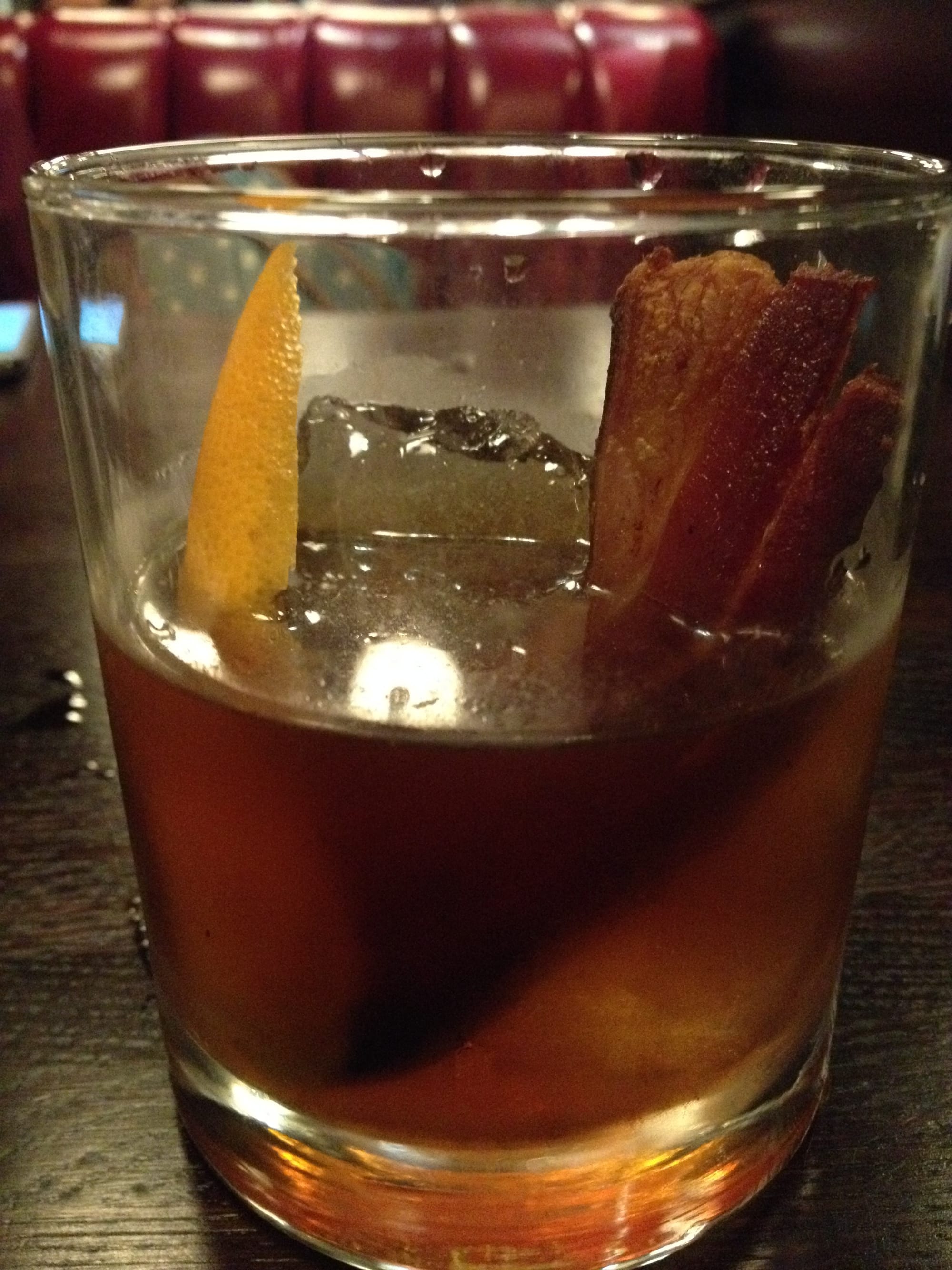 A Tipsy Pig cocktail featuring bacon bourbon provides one of the many ways bacon has become increasingly popular.