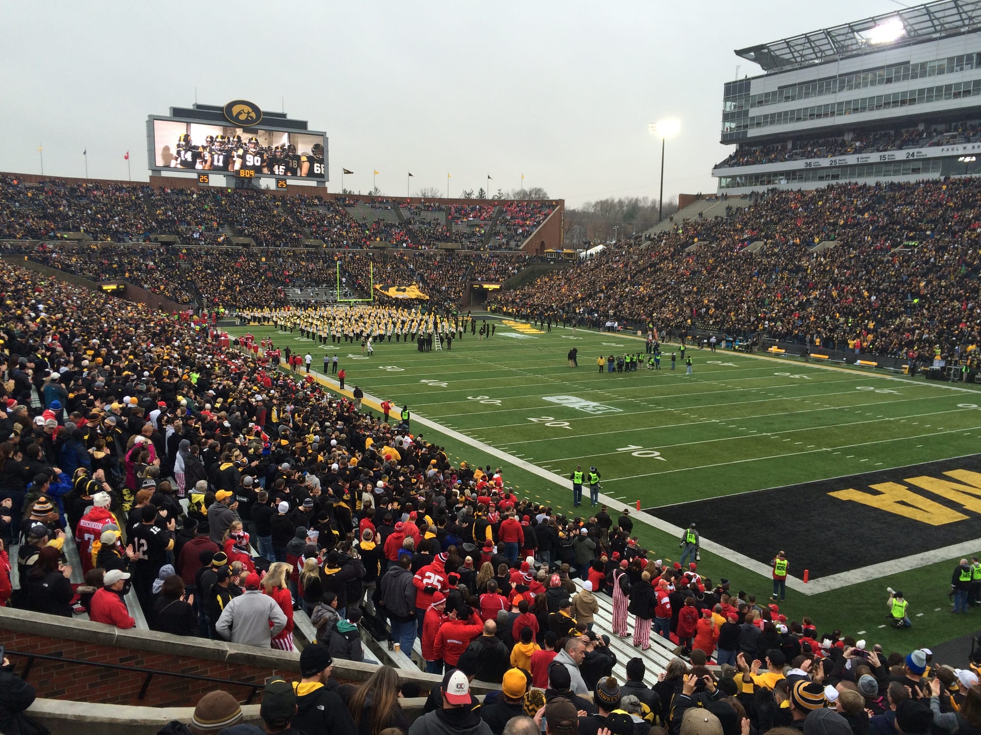 The University of Iowa provides multiple opportunities for entertainment, including Big Ten sports. Kinnick Stadium in fall 2014.