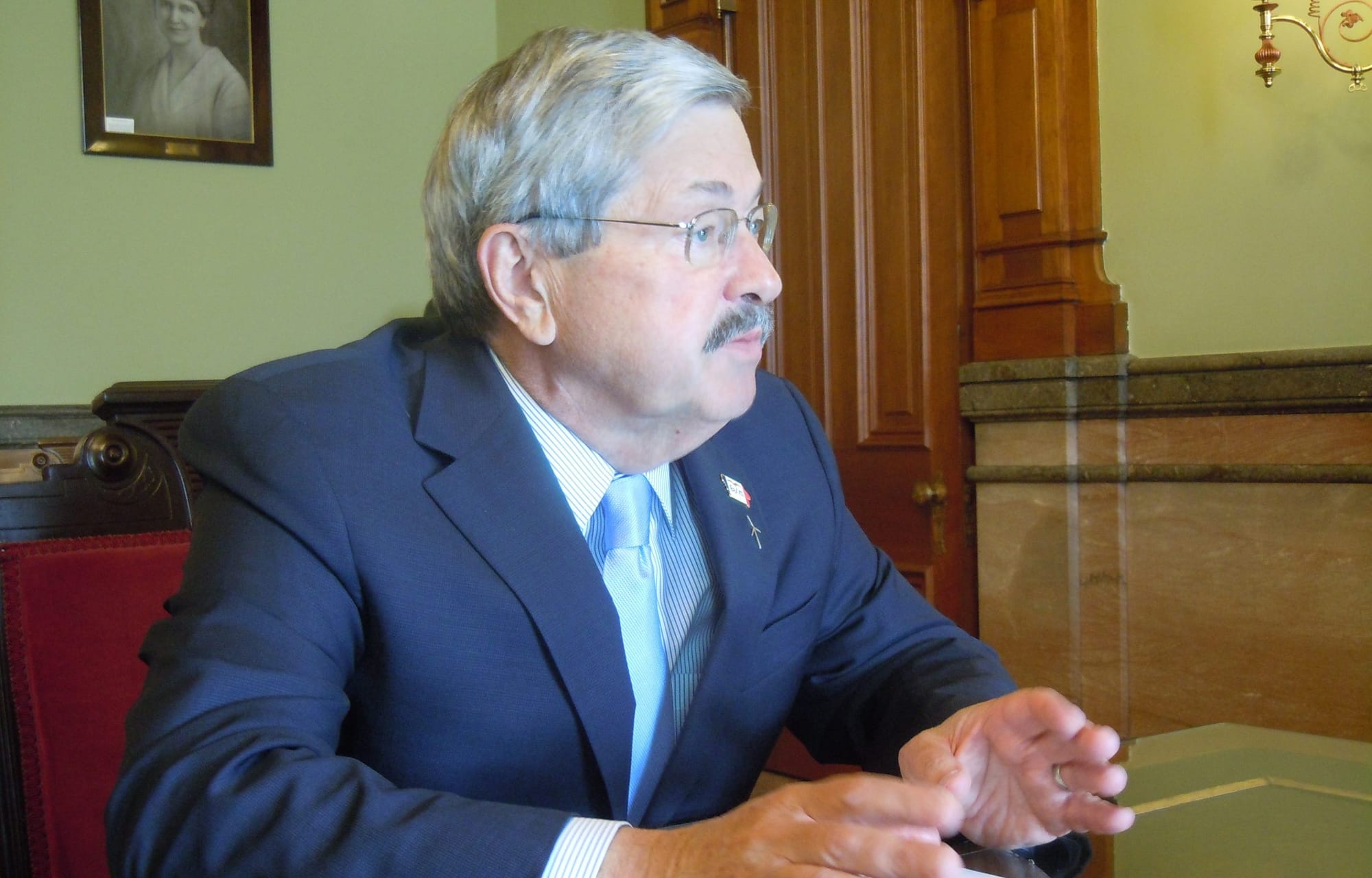 Gov. Terry Branstad in an interview with IowaWatch on July 2, 2013 in the Iowa Statehouse in Des Moines.