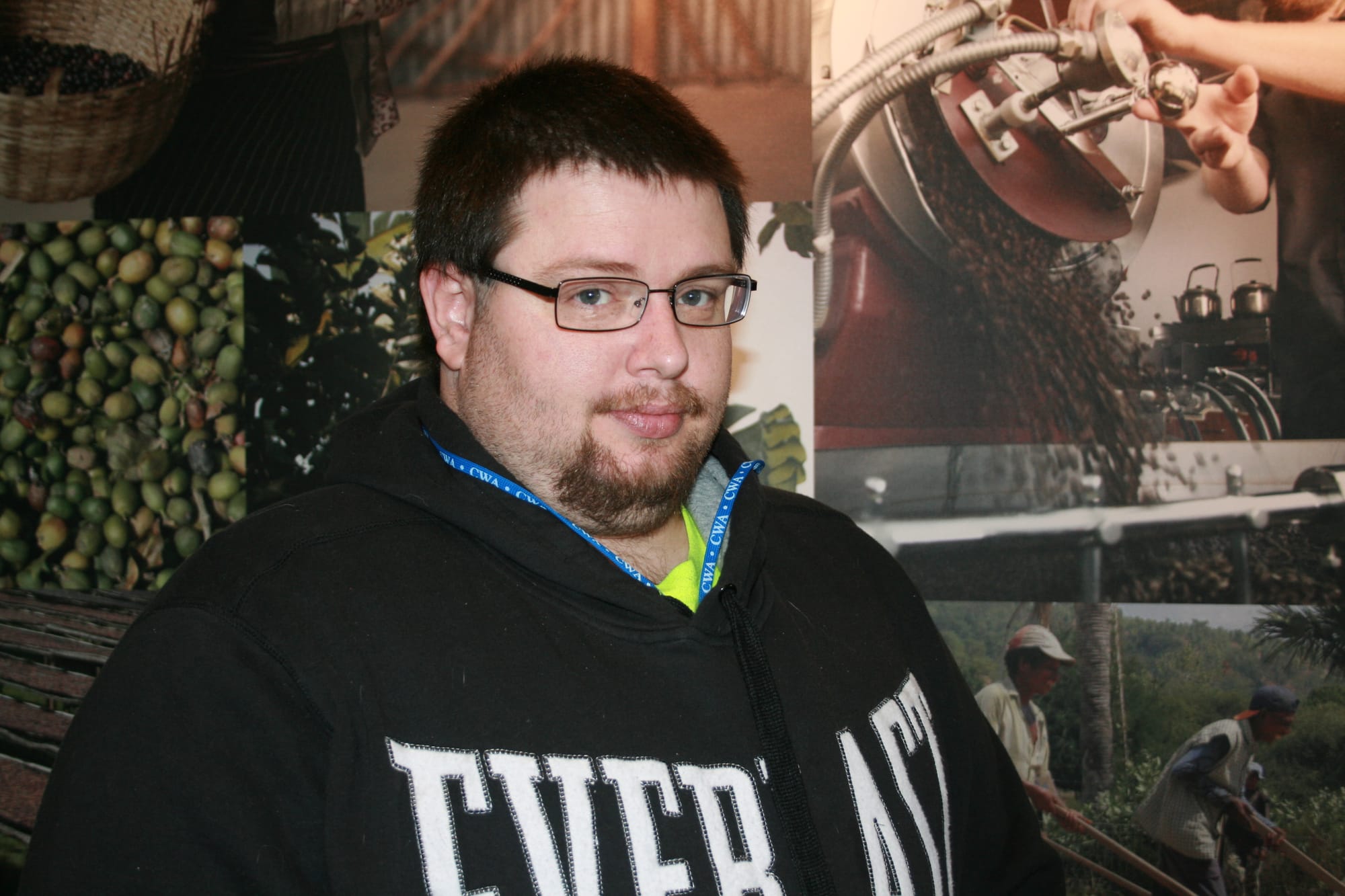 Brian Curtis pictured January 20 in a Davenport, Iowa Starbucks.