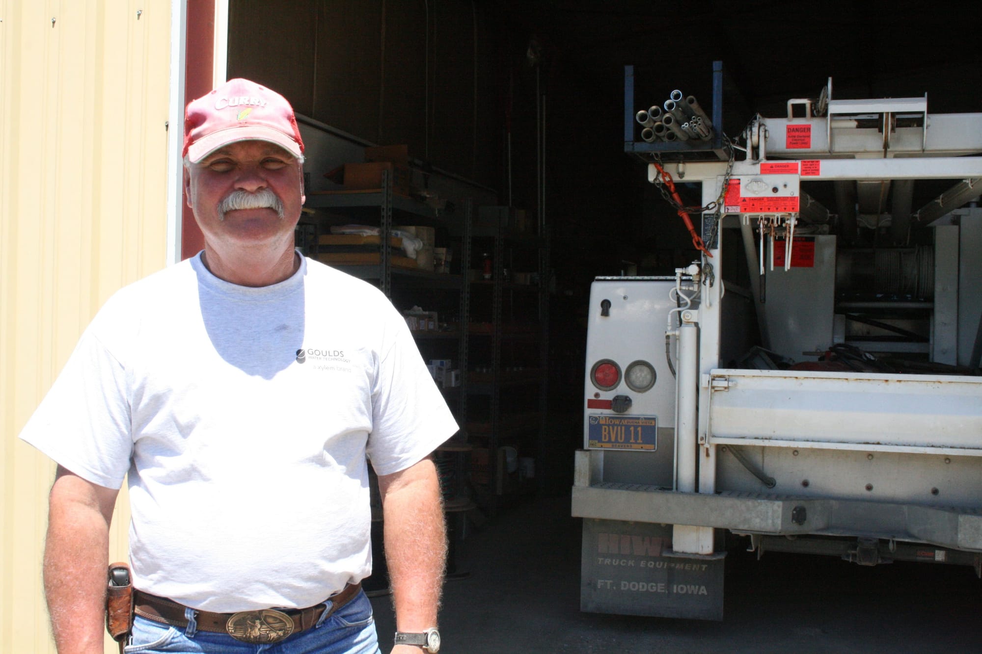 Gene Hicks, of Scranton, Iowa, has been working on wells since the 1970s as part of Hicks Well Company, which has been around for 60 years. Pictured June 21, 2016.
