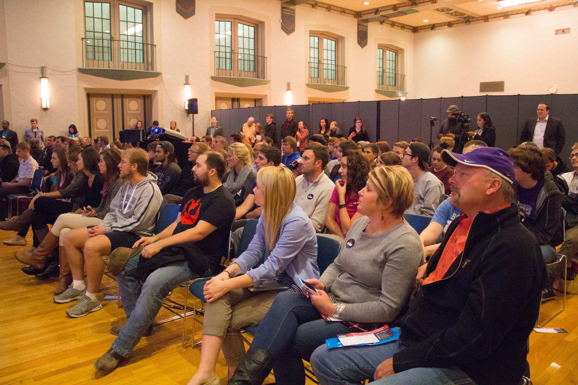 The audience during Sen. Rand Paul's campaign stop at the University of Northern Iowa on Oct. 13, 2015.
