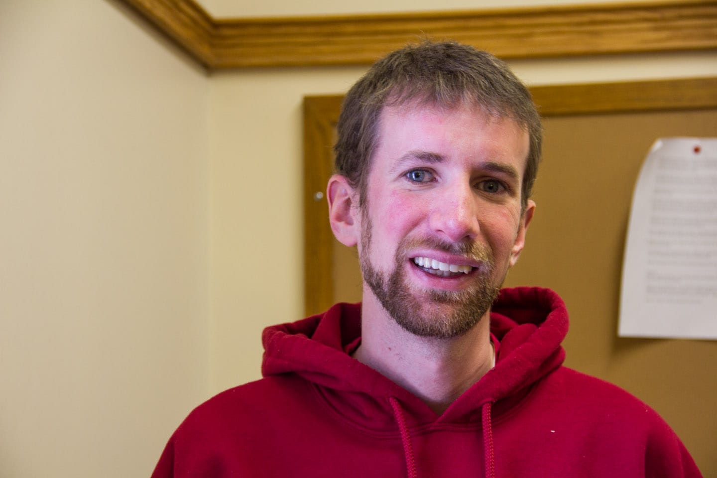 Hans Hassell, assistant professor of politics at Cornell College, pictured in his office on February 26.