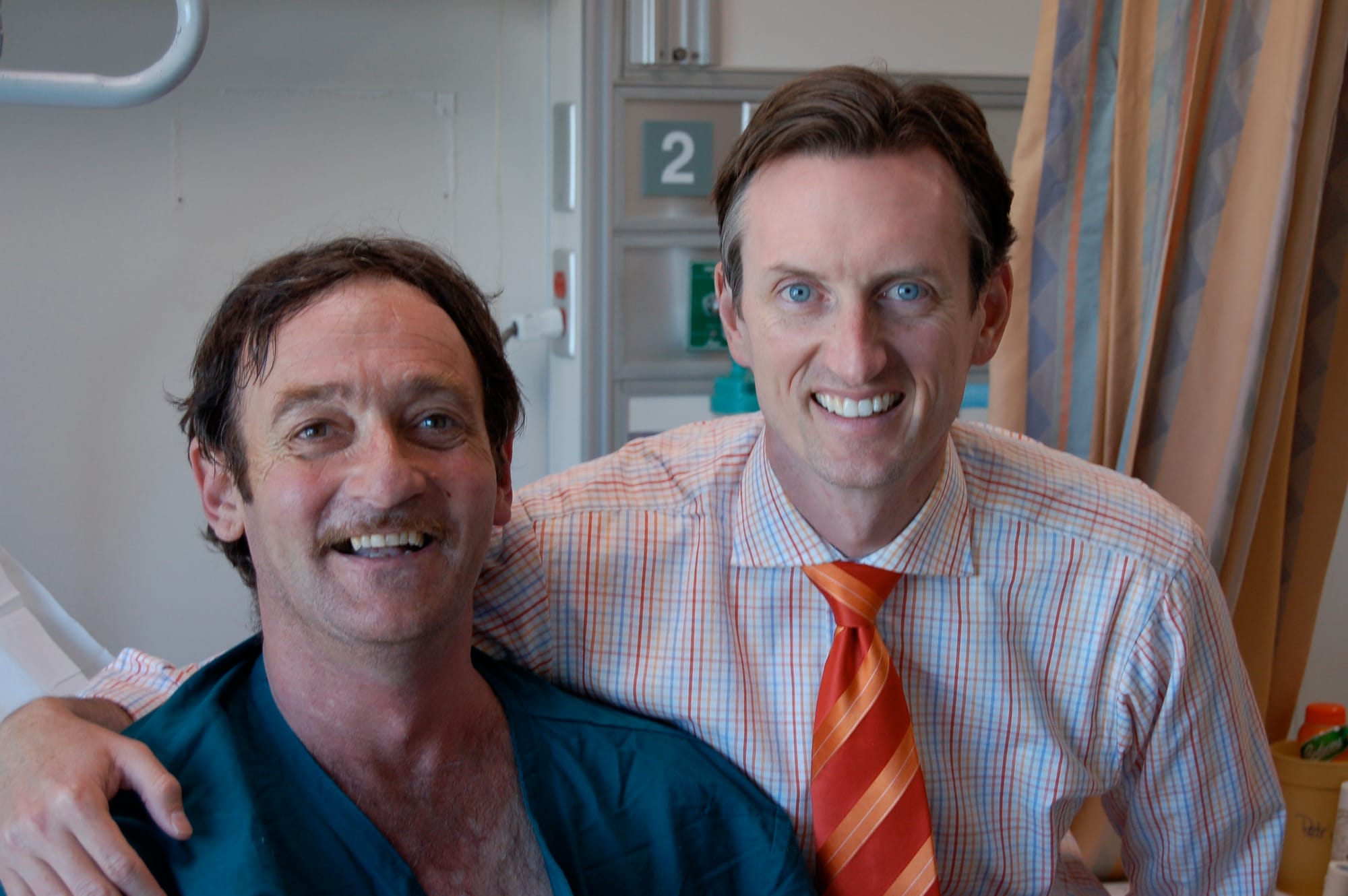 Dr. Timothy Ihrig with his patient and friend, the late Dyane Petri, in June 2010 at the Veterans Administration Hospital in Palo Alto, Cal. Ihrig was doing a palliative care fellowship at Stanford University Medical Center.