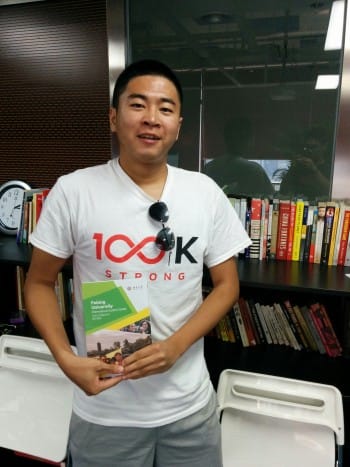 University of Iowa student Jeffrey Ding was a 100K Strong student ambassador while studying at Peking University in September 2015.
