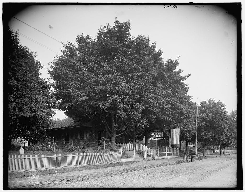 Jennie Wade House in Gettysburg circa 1903