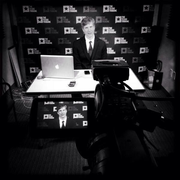 Jim Malewitz, former IowaWatch reporter and current board member, at his current job as a Texas Tribune reporter.