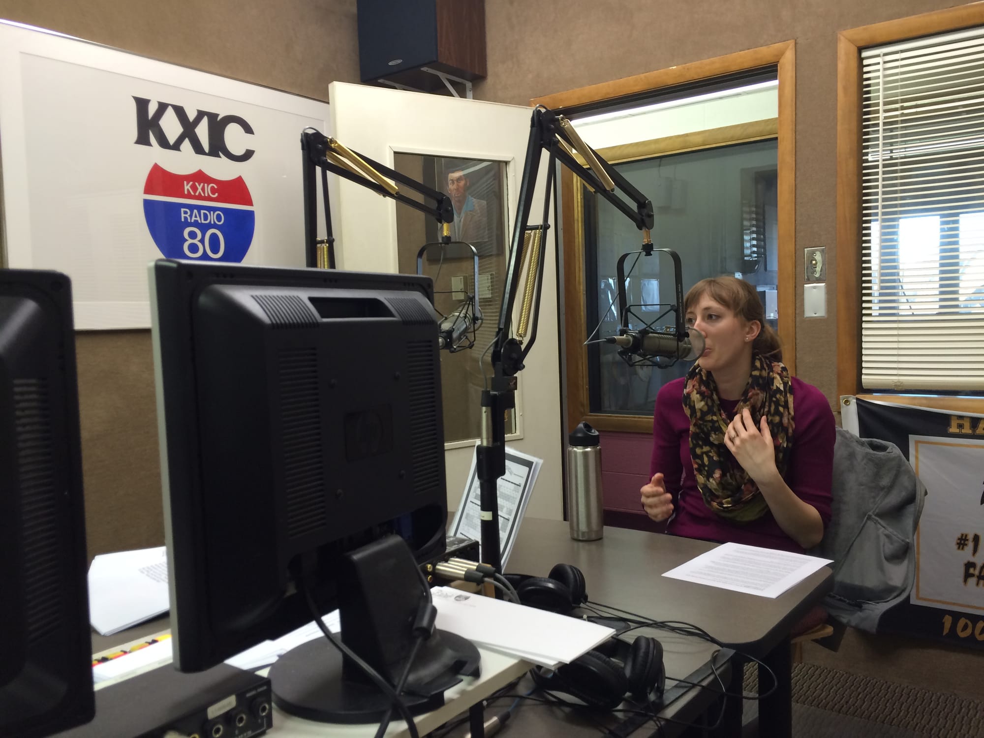 IowaWatch's Lauren Mills speaking on KXIC radio's "Your Town" program on Tuesday, March 17, 2015.