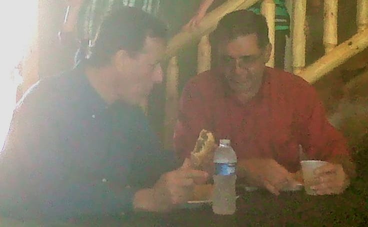 Boender and Santorum enjoy lunch