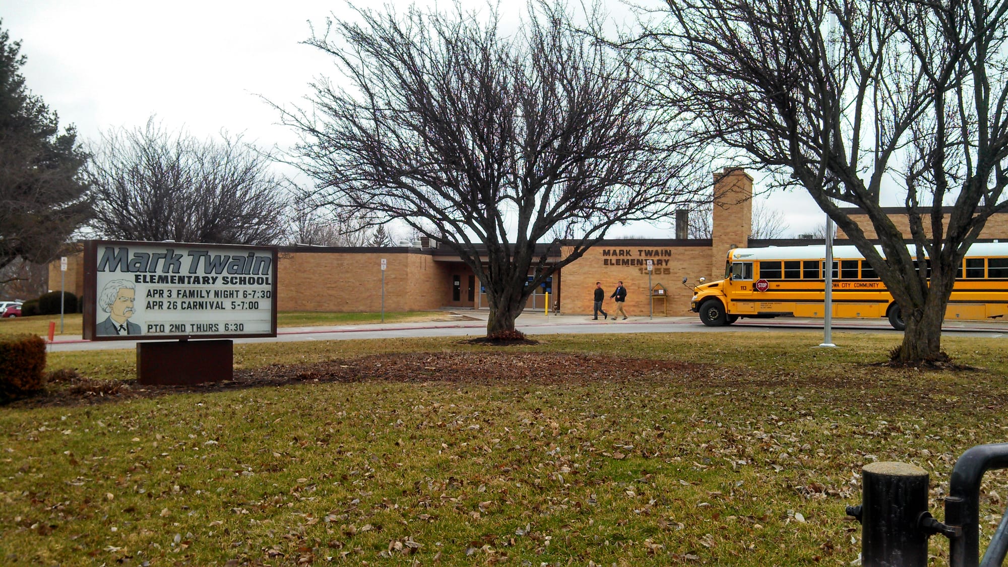 Mark Twain Elementary School in Iowa City, is shown on April 4. The school was placed on lockdown Feb. 12.