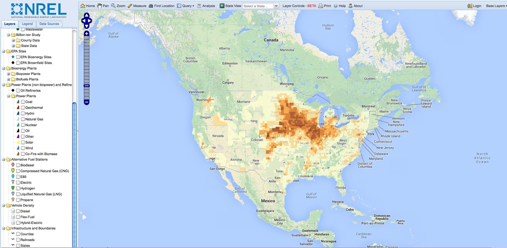 Click here to see where alternative fuels in the United States are being produced. 
