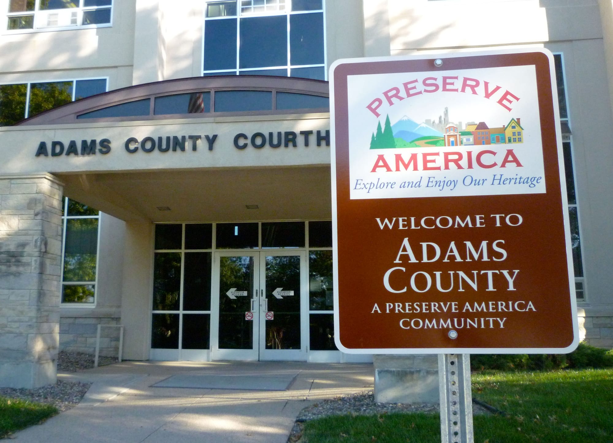Adams County Courthouse and administrative offices in downtown Corning, IA. Source: Alex Schuman