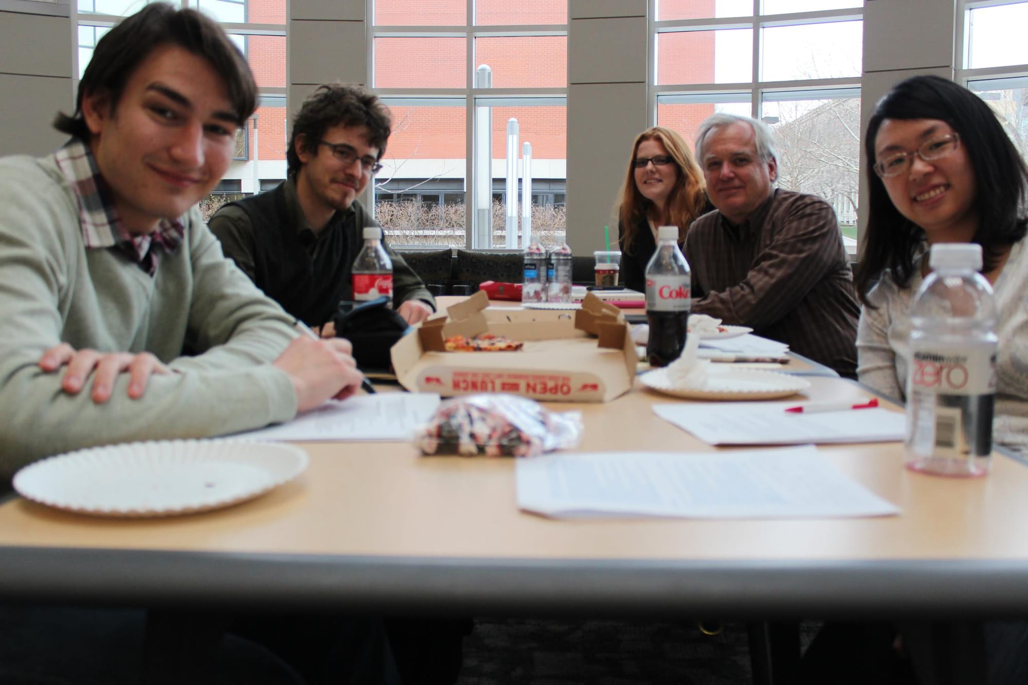 IowaWatch team in late 2011 with co-founder Stephen Berry at the University of Iowa.