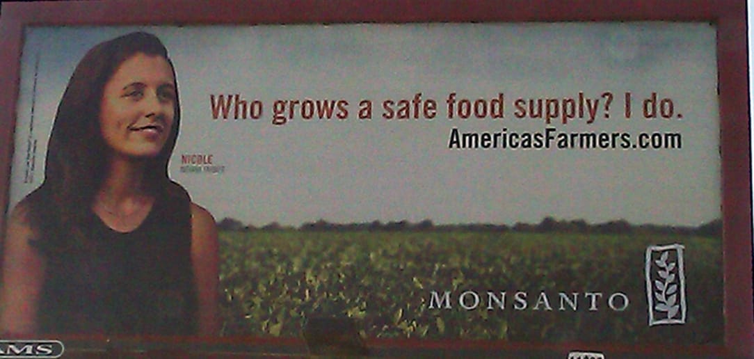 A billboard promoting Monsanto seeds 