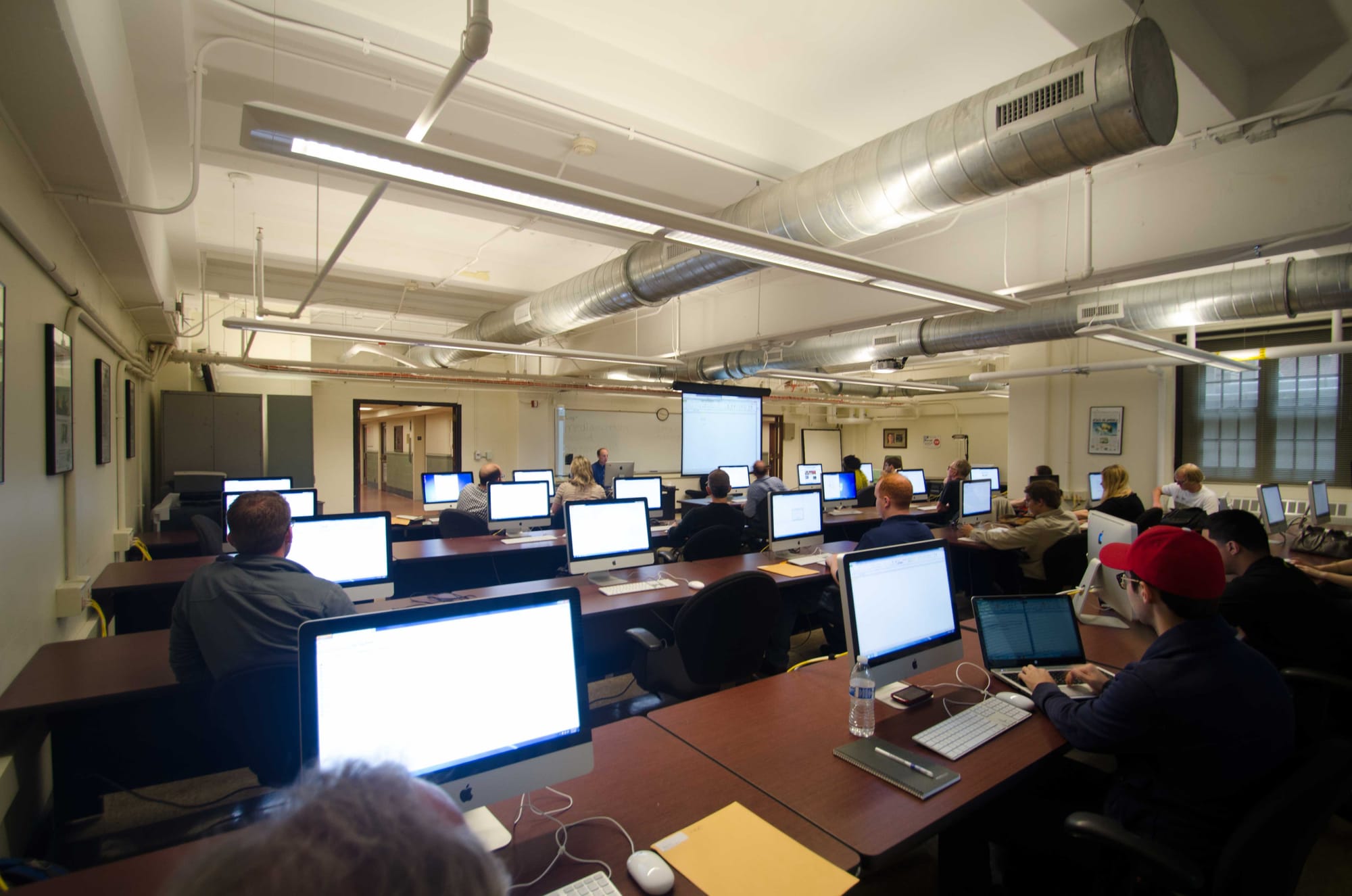 Mark Horvit, Investigative Reporters and Editors, leads a workshop on computer assisted reporting techniques. 
